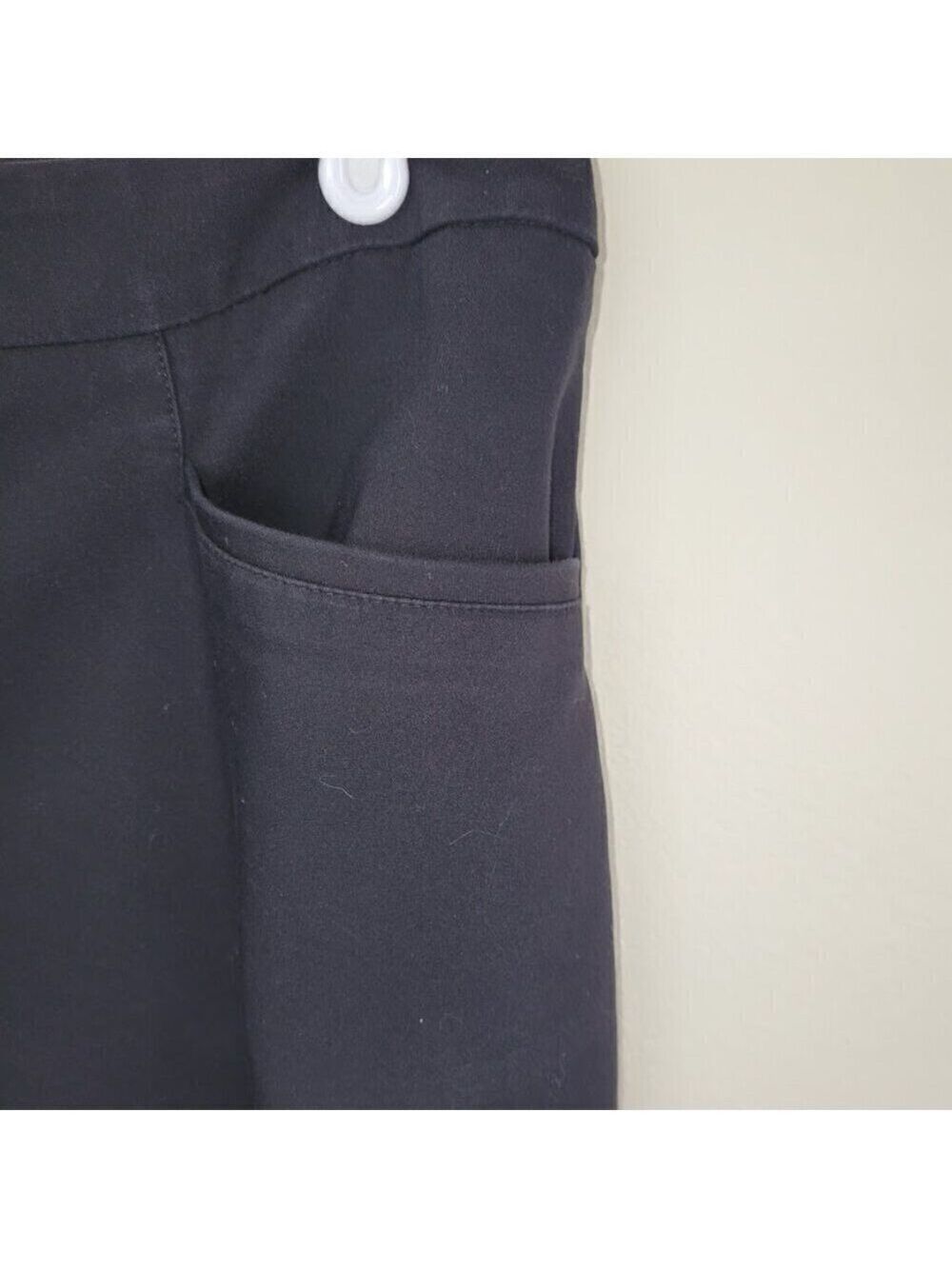 Chico's Fabulously Slimming Cropped Pants Black Cotton Stretch Blend Woman's L - Picture 5 of 10